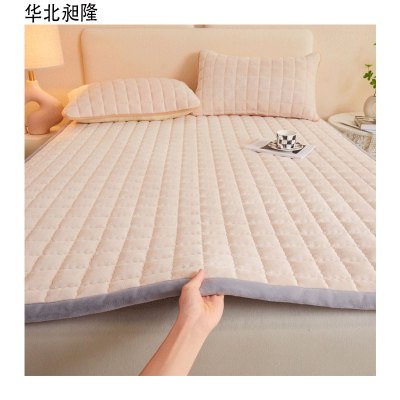 华北昶隆 A类抗菌牛奶绒床垫软垫冬季大豆纤维夹棉床褥 单床垫 1.2*2.0m/床