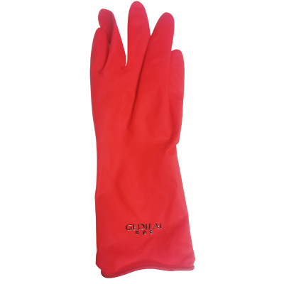 歌莱迪 劳保手套家用型手套迷你加长版红色 50g*32cm 双