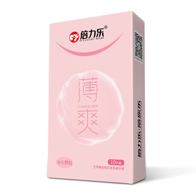 倍力乐 新品透薄玫瑰香套10只薄爽冰火颗粒套计生用品 夫妻房事刺激另类辅助性道具 薄爽10只(冰火颗粒)