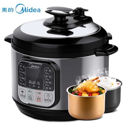 美的(Midea)电压力锅MY-CD5026P WQC50A1P家用多功能高压锅 炖肉煲汤智能预约5L大容量双胆3-6人