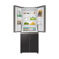 海尔(Haier)406升十字对开门超薄嵌入冰箱 彩晶面板 DEO净味养鲜 家用 BCD-406WLHTDEDSLU1