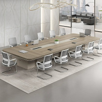 办公室长方形接待室会客培训家具洽谈桌大型会议桌椅组合简约现代