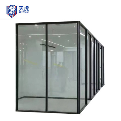 天虎 办公室玻璃隔断 单面透明钢化玻璃 平方