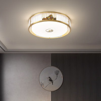 [慕洛奇]新中式卧室吸顶灯简约LED三色中国风茶室禅意儿童房次卧书房灯具