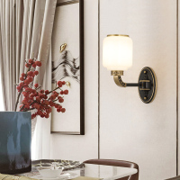 [慕洛奇]新中式全铜壁灯客厅卧室床头墙壁灯单头双头中国风复古大气灯