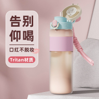 [21-5]Tritan水杯2024新款女高颜值杯子大容量双饮水杯学生上学专用夏季