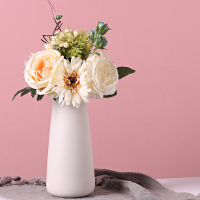 白色陶瓷花瓶花盆水养北欧现代创意家居客厅干花插花装饰摆件器皿