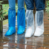一次性雨鞋鞋套下雨天防水防滑透明塑料加厚耐磨脚套防雨长筒高筒