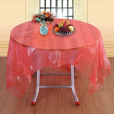 一次性桌布加厚塑料台布结婚餐桌布野餐垫家用长方形圆形圆桌防水