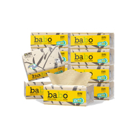 斑布(Babo)抽纸水复合压花系列4层90抽*10包纸巾餐巾纸卫生纸竹浆本色面巾纸(BWR90F10)