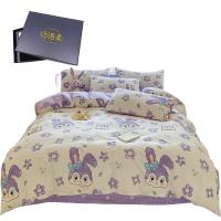 纺语柔 F1060 / 2.0m床 纯棉印花田园系列 床单被罩枕套四件套 (计价单位:套)菲菲兔