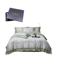 纺语柔 F1237 / 1.8m床 轻奢工艺款100支 床单被罩枕套四件套 (计价单位:套) 幻境森林-香槟黄