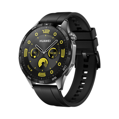 华为/HUAWEI WATCH GT 4 46mm 曜石黑 黑色氟橡胶表带 华为蓝牙智能通话手表 运动手表