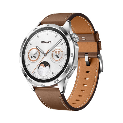 华为/HUAWEI WATCH GT 4 46mm 山茶棕 棕色真皮表带 华为蓝牙智能通话手表 运动手表
