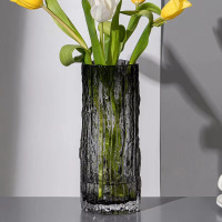 三维工匠花瓶ins风网冻冰川玻璃透明插花鲜花客厅摆件水培瓶手提大肚轻奢