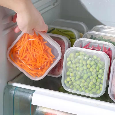 三维工匠冷冻收纳盒冰箱专用冻肉分装保鲜盒食物密封塑料分格小盒子