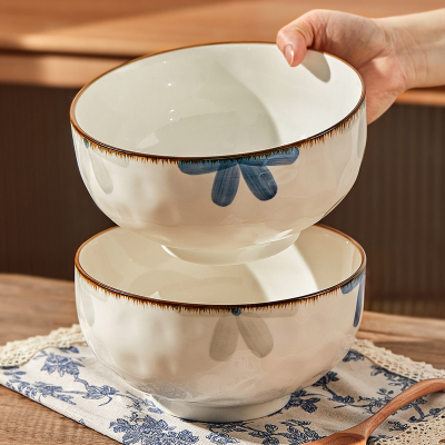 三维工匠陶瓷汤碗大号家用高级感大碗汤面碗8英寸面条碗泡面碗日式汤盆