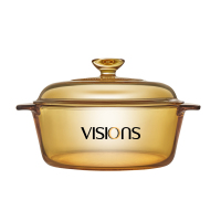 康宁(VISIONS) 晶典系列透明锅耐热玻璃汤锅琥珀色可视化煮锅炖锅 2L晶典锅VS-2-VF-E/KZ