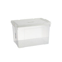 苏识 80L 白盖透明 防水防潮透明整理收纳箱 (计价单位:个) 白盖透明