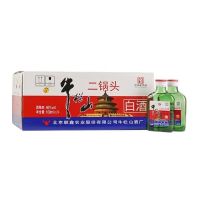 牛栏山二锅头 绿瓶小扁二46度清香型白酒100ml*24瓶整箱装