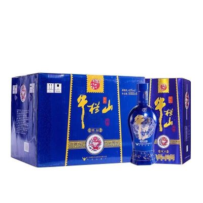 北京牛栏山42度百年精品 蓝瓷 浓香型白酒 500ml*6瓶 整箱装