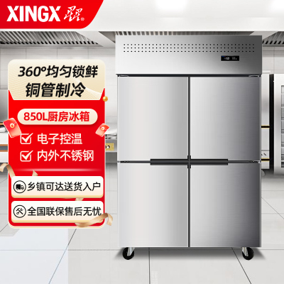 星星 XINGX 850升全铜管风冷冷冻厨房冰箱酒店餐饮后厨展示柜 商用保鲜柜 数字电子温控 BD-880FT