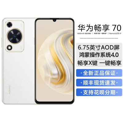 华为/HUAWEI 畅享 70 128GB 雪域白 6000mAh大电池 5000万像素高清摄影 6.75英寸大屏