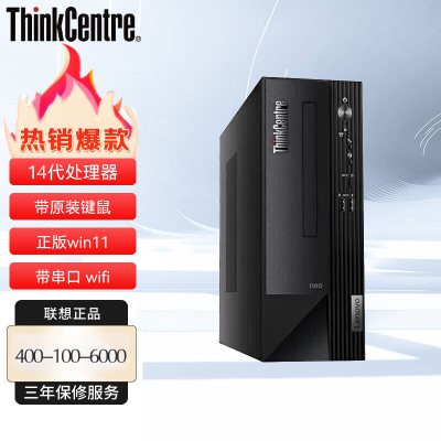 联想Thinkpad ThinkCentre neo S500 带串口 台式电脑主机 单主机(含键鼠无显示器) 定制:i5-14400 32G内存 1TB机械+512G固态