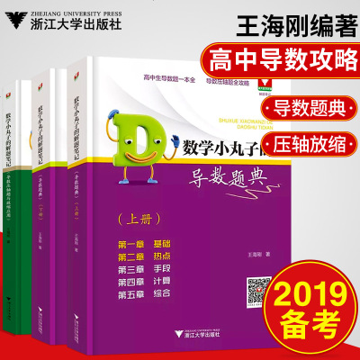套装2本浙大优学数学小丸子的导数题典全上下两册+数学小丸子的解题笔记导数压轴题与放缩应用王海刚主编高考数学刷题