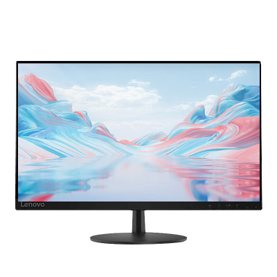 联想(Lenovo) D24-40 23.8英寸电脑显示器(全高清画质 窄边框 HDMI+VGA接口 可壁挂 低蓝光护眼屏 75Hz)黑色