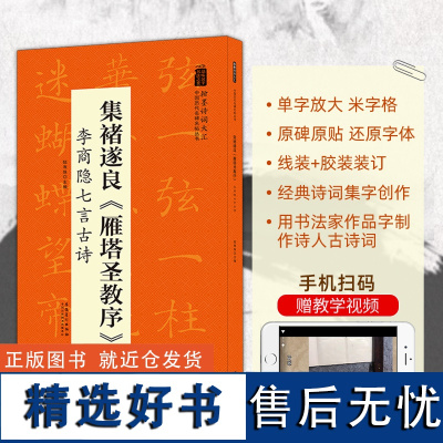 集褚遂良雁塔圣教序 李商隐七言古诗 翰墨诗词大汇 中国历代名碑名帖丛书 陆有珠著楷书毛笔字帖临摹书籍碑帖米字格安徽美术出