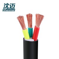 沈迈 铜芯通用软电缆 ZR-RVVZ-0.6/1KV-3*6平方/米