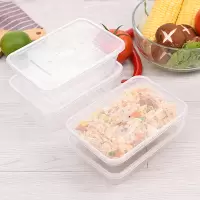 DERUIMAN一次性饭盒方形透明打包盒500ml带盖餐盒