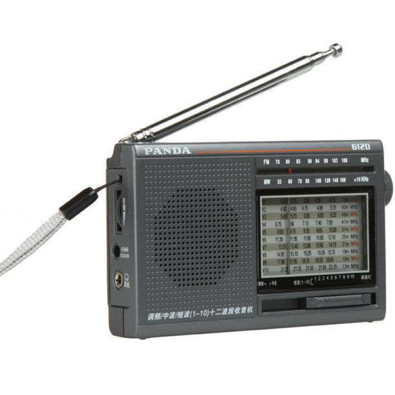 PANDA/熊猫6120全波段收音机新款老人便携式半导体广播复古老年人