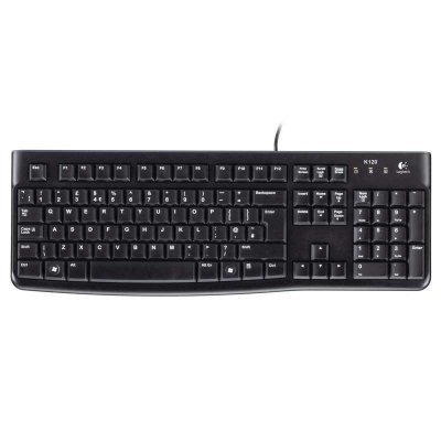 罗技(Logitech)K120 有线薄膜键盘笔记本台式机电脑 商务办公家用游戏 USB接口通用防水舒适耐用 黑色