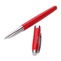 英雄(HERO)钢笔 3015A 淑女超滑特细笔(红色)<0.5mm 1支 学生办公墨水笔