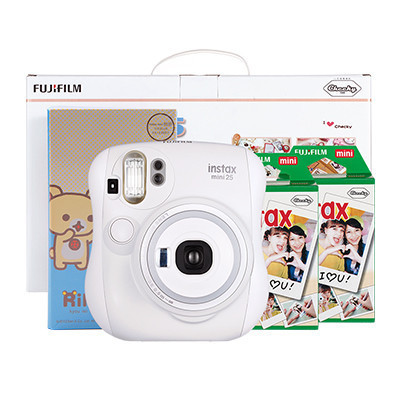 富士(FUJIFILM)INSTAX 一次成像相机立拍立得 mini25相机 白色 特惠礼盒