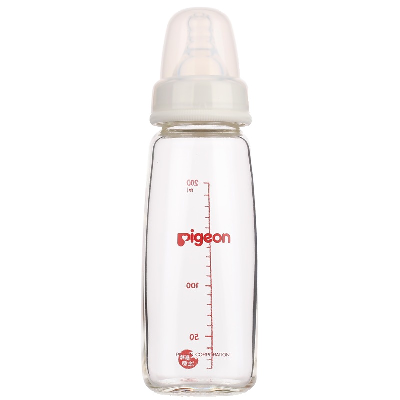贝亲(PIGEON)母婴幼儿童AA86标准口径玻璃奶瓶200ml 带S号奶嘴