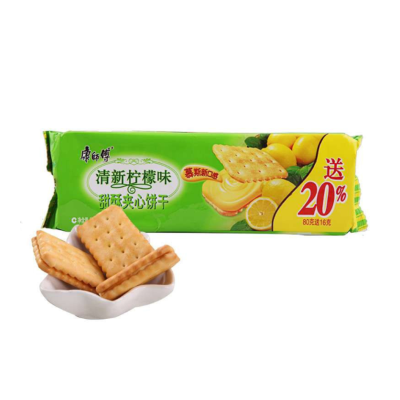 康师傅 甜酥夹心饼干(清新柠檬味)80g/袋