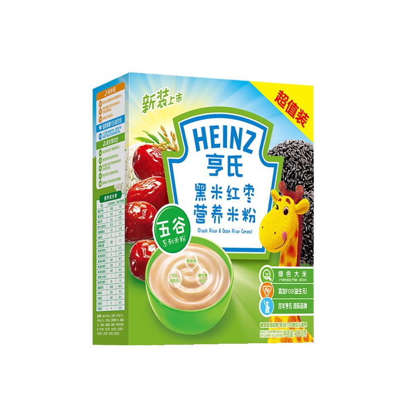 亨氏(Heinz)黑米红枣营养米粉400g