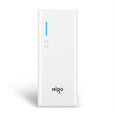爱国者(aigo) 移动电源K112 10000毫安 双USB输出 LED强光手电 白色