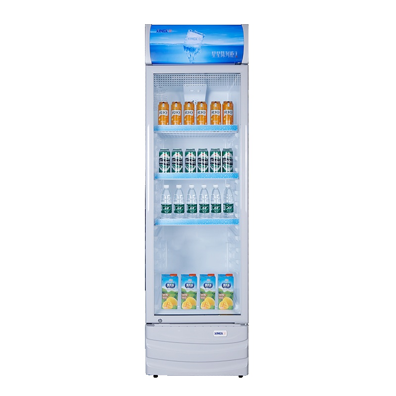 星星(XINGX) 236升展示柜 立式冰柜 保鲜柜 饮料柜 商用 双层玻璃更锁冷 饮品展示更直观 LSC-236C