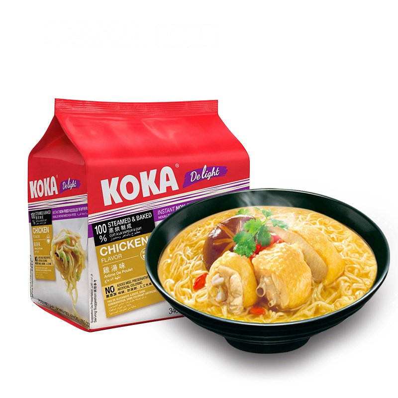 可口(KOKA) 鸡汤味快熟拉面 非油炸方便面 85g*4包(新加坡)