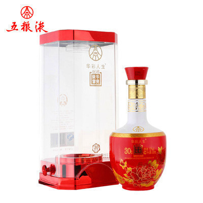 五粮液出品 华彩人生 荣华富贵 52度 浓香型酒 500ml 单瓶装