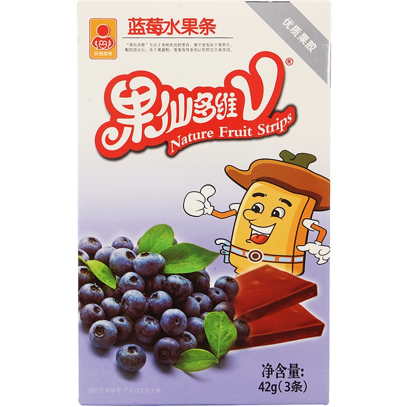 果仙多维V 儿童零食水果条 蓝莓味 42g