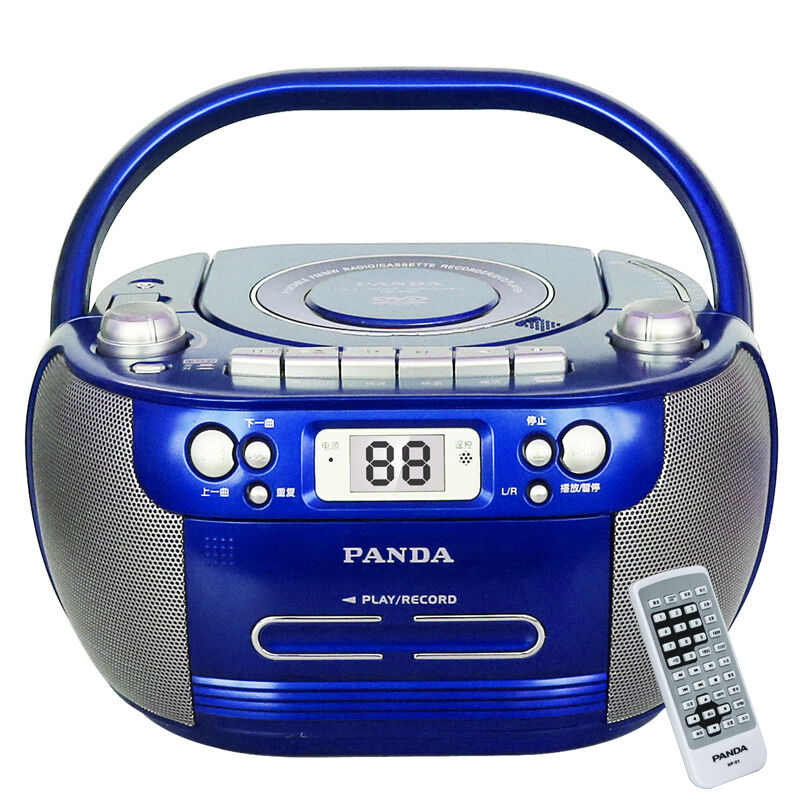 熊猫CD800 cd机DVD播放机MP3播放器光盘机卡带英语教学用磁带录音机USB转录收音收录机面包机多功能一体机蓝色