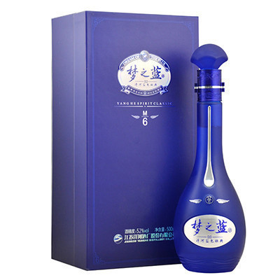 洋河(YangHe) 蓝色经典 梦之蓝M6 52度 500ml 单瓶装 浓香型白酒 口感绵柔