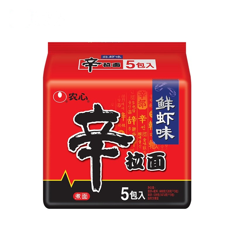 农心 辛拉面(鲜虾味)五连包 120g*5