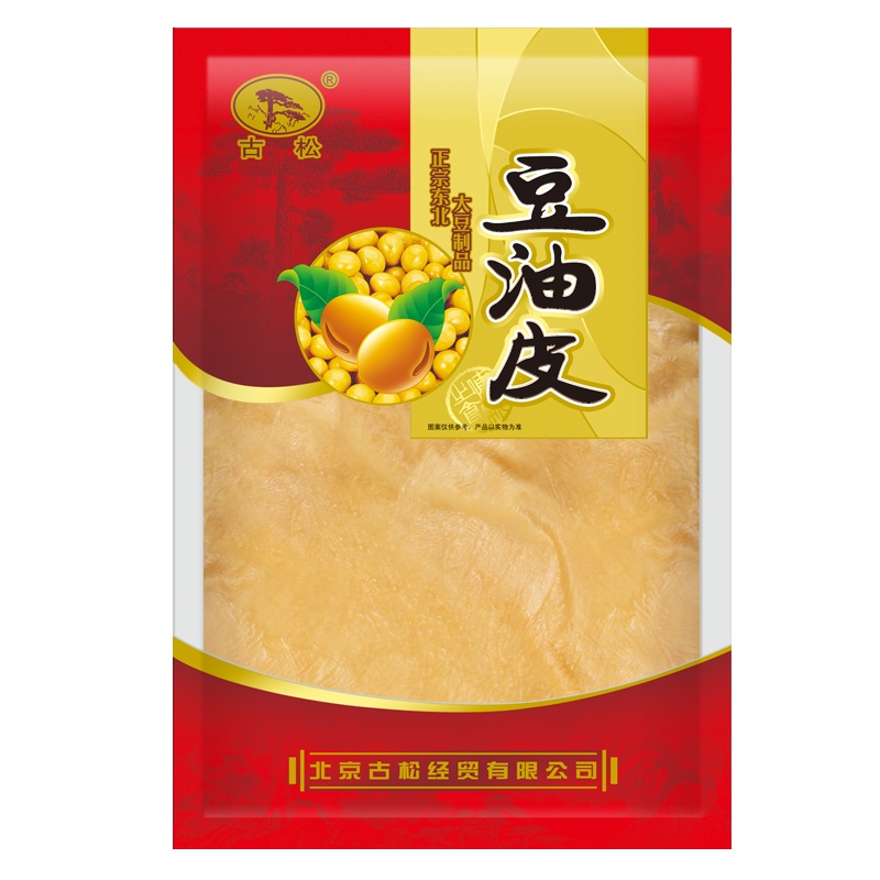 古松腐竹腐皮 豆油皮200g 豆油皮 火锅食材 凉拌 二十年老品牌