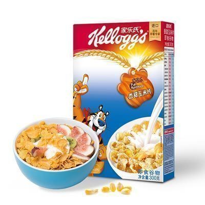 家乐氏(Kellogg’s)香甜玉米片300g 泰国进口麦片 即食冲饮 营养谷物早餐